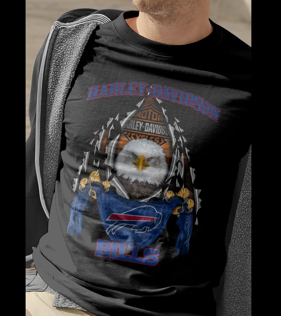 Harley Davidson Motorcycles Bills Buffalo Bills T-Shirt