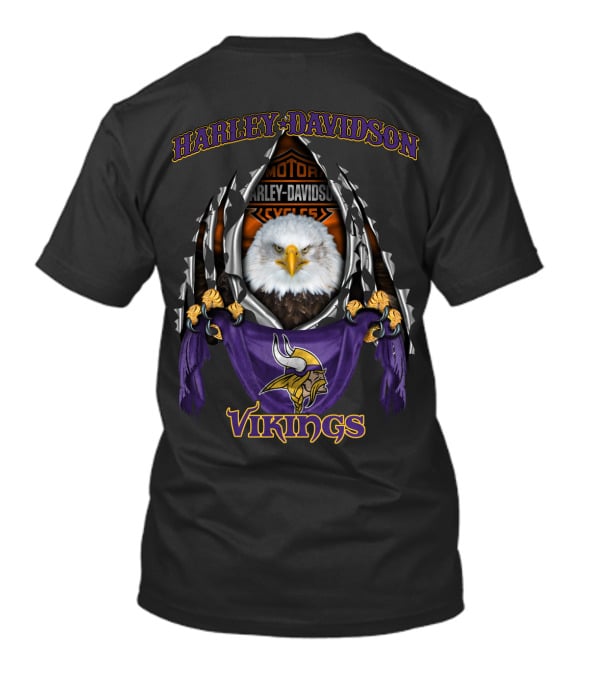 Harley Davidson Vikings Eagle Motorcycles T-Shirt