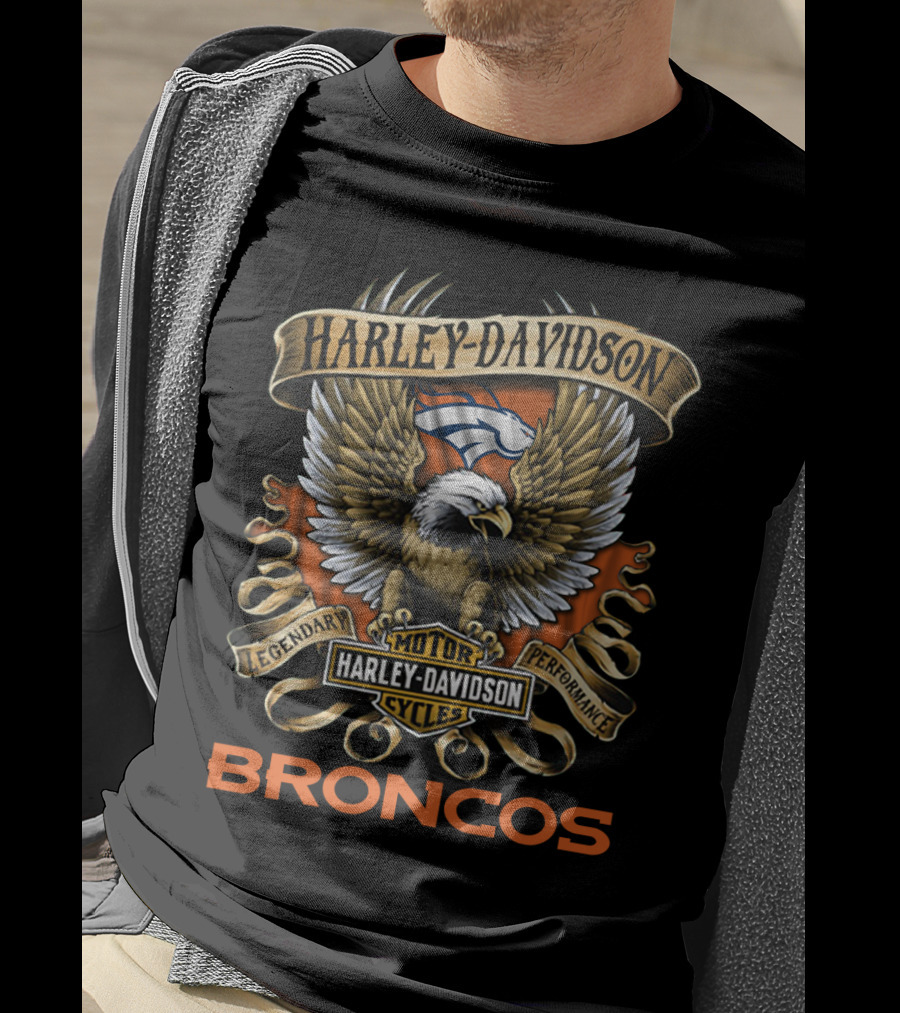 Harley Davidson Legendary Motor Performance Denver Broncos T-Shirt