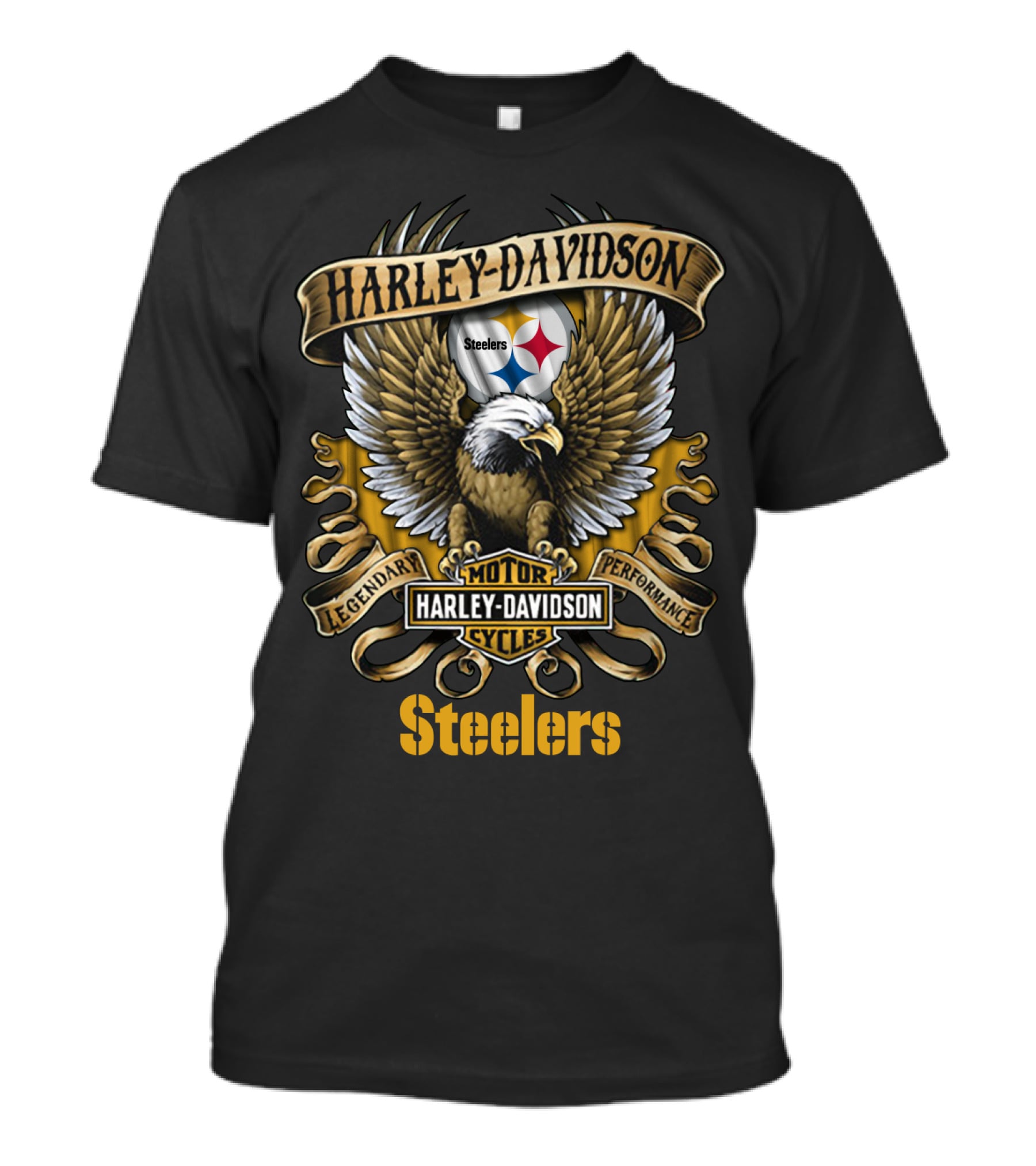 Harley Davidson Legendary Motor Cycles Steelers T-Shirt