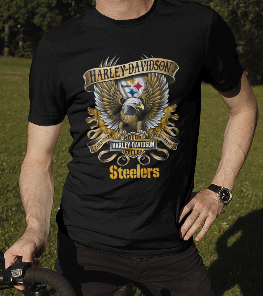 Harley Davidson Legendary Motor Cycles Steelers T-Shirt