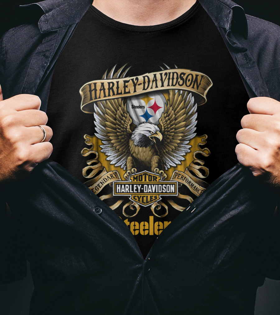 Harley Davidson Legendary Motor Cycles Steelers T-Shirt