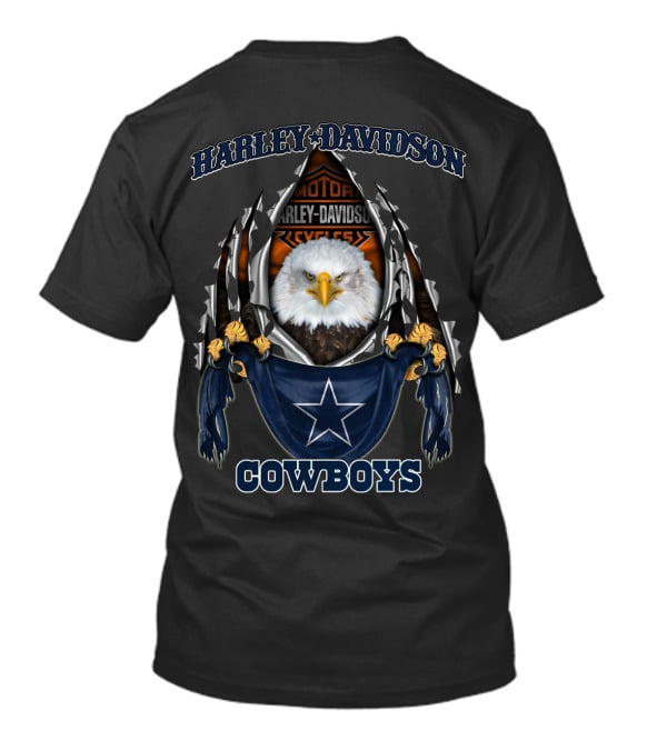 Harley Davidson Dallas Cowboys Eagle Nfl 84 T-Shirt