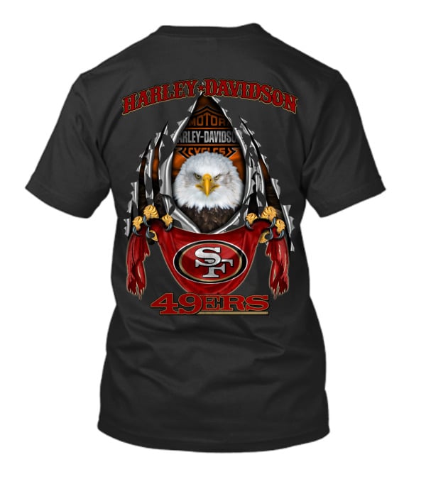 Harley Davidson San Francisco 49ers Eagle Graphic Nfl 84 T-Shirt