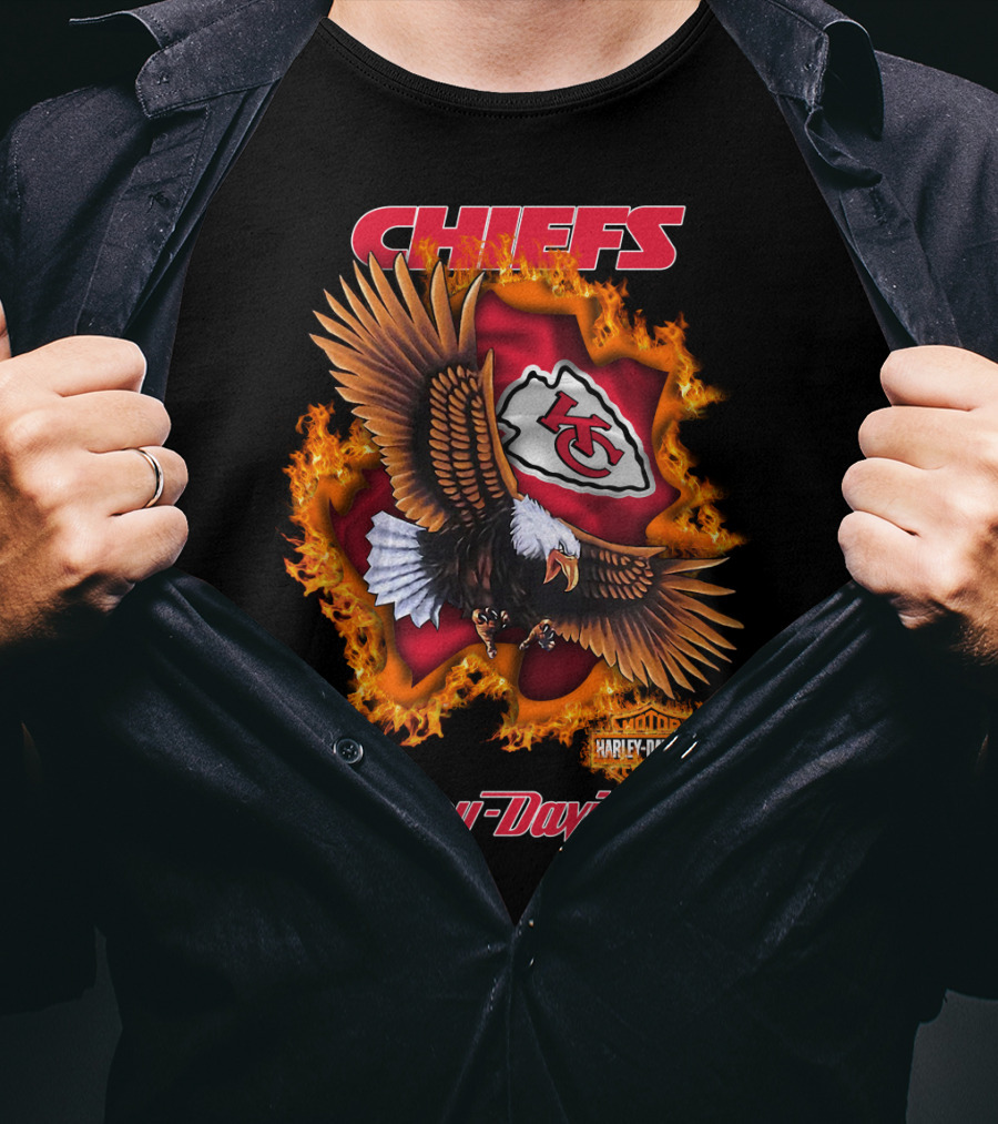 Chiefs Harley Davidson Kansas City Chiefs Eagle T-Shirt