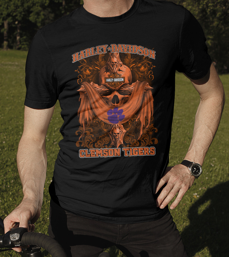 Harley Davidson Motor Cycles Clemson Tigers T-Shirt