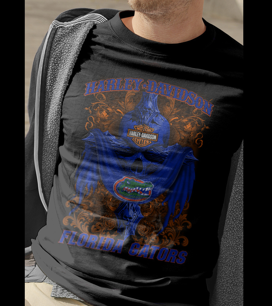 Harley Davidson Motorcycles Florida Gators Ncaa 84 T-Shirt
