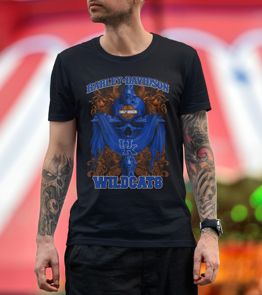 Harley Davidson Kentucky Wildcats Uk Motorcycles T-Shirt