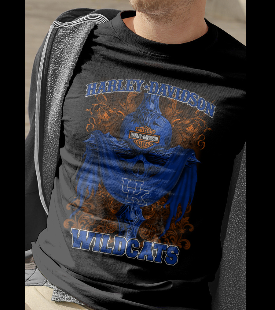 Harley Davidson Kentucky Wildcats Uk Motorcycles T-Shirt
