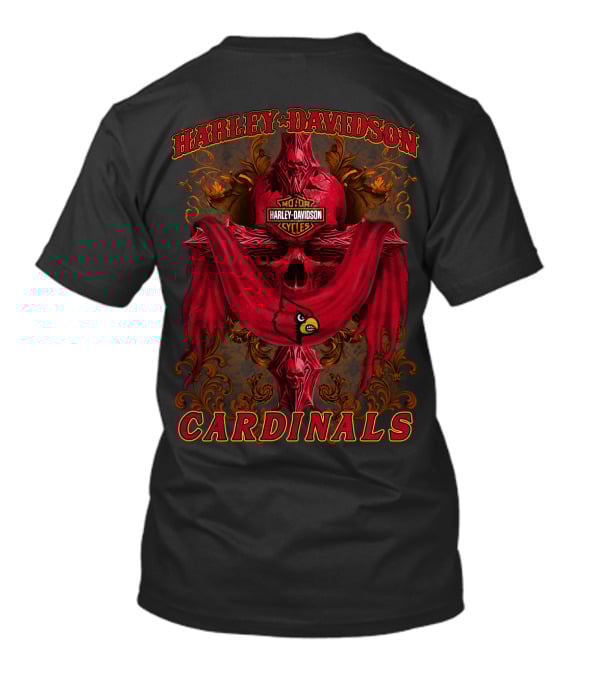 Harley Davidson Louisville Cardinals Motorcycles Ncaa 84 T-Shirt