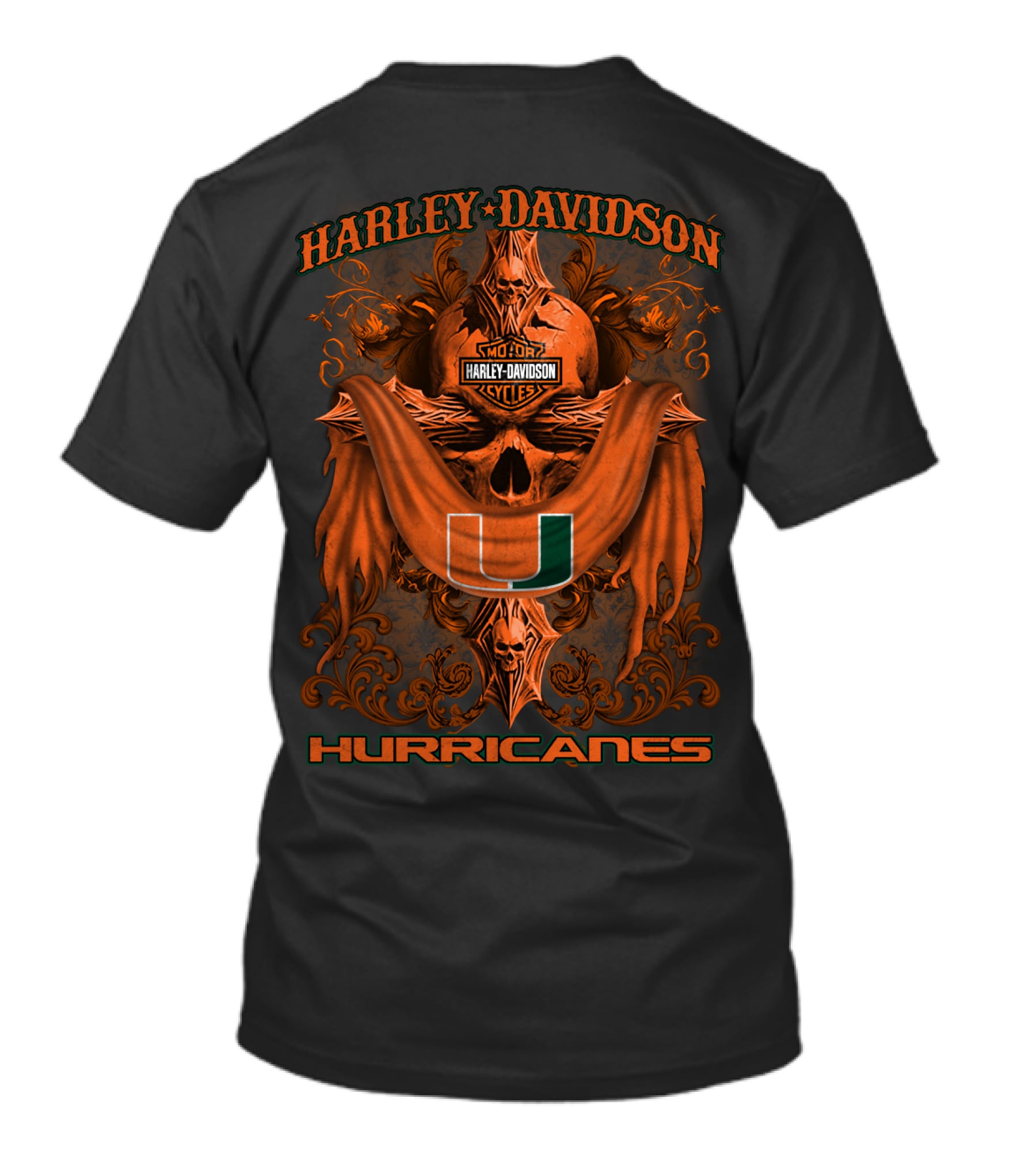 Harley Davidson Miami Hurricanes Ncaa Motorcycles U T-Shirt