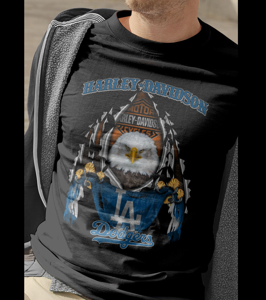 Harley Davidson La Dodgers Eagle T-Shirt