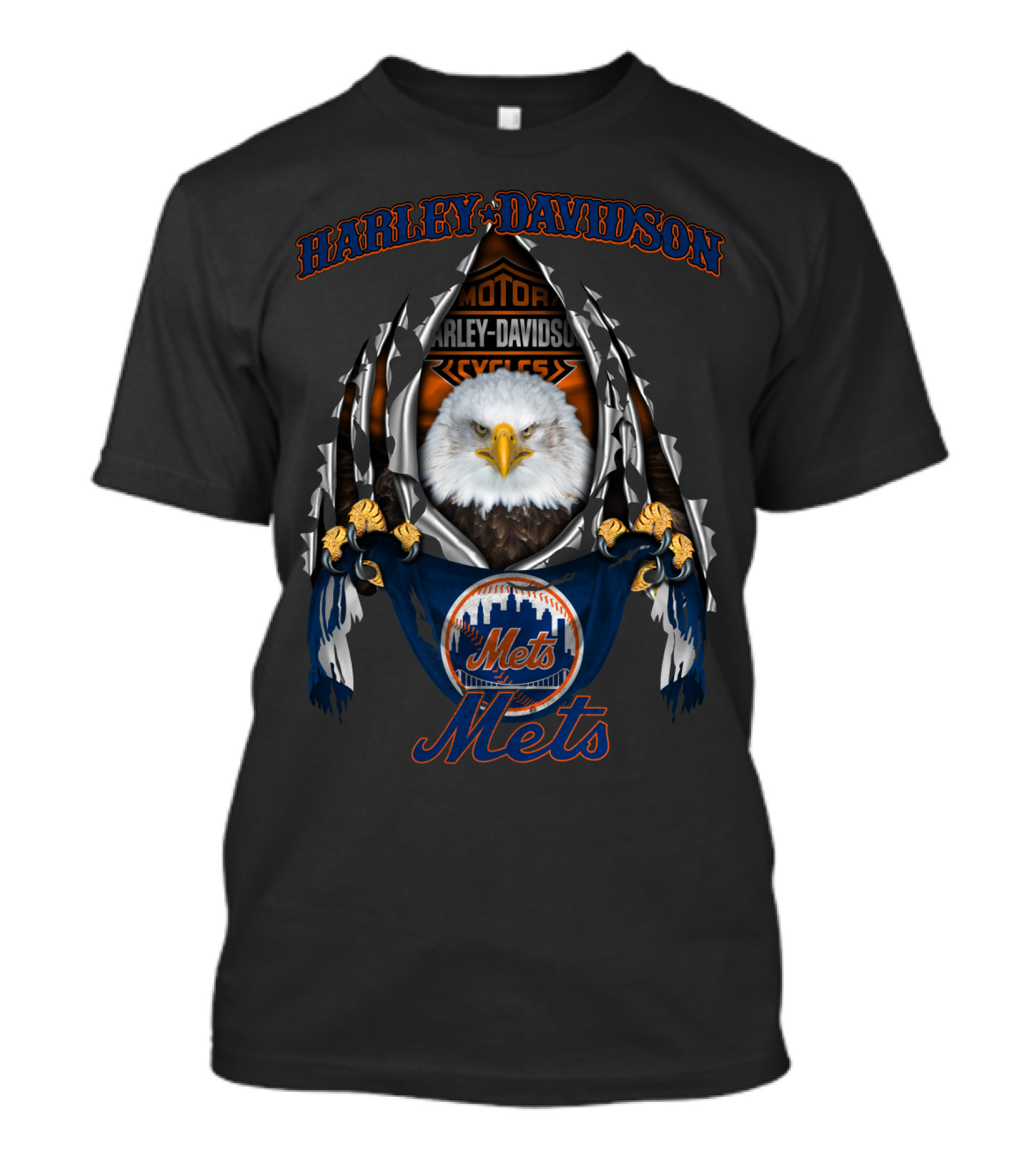 Harley Davidson Motorcycles Mets New York Mets T-Shirt