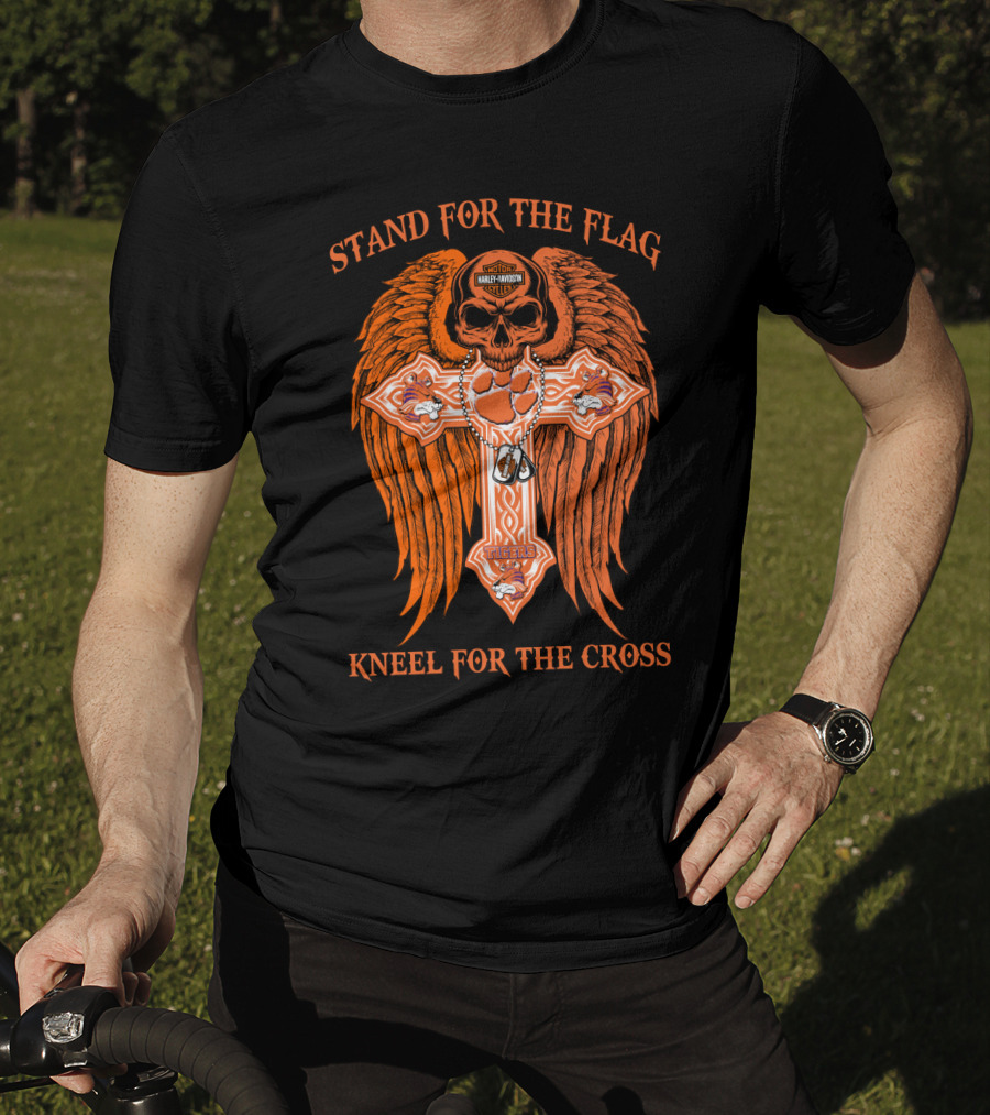 Stand For The Flag Kneel For The Cross Clemson Tigers T-Shirt