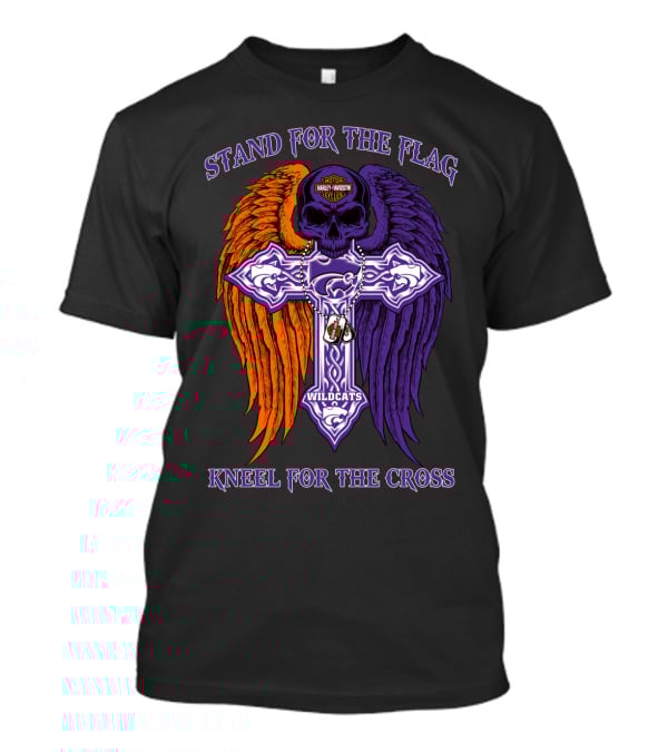 Stand For The Flag Kneel For The Cross Kansas State Wildcats T-Shirt