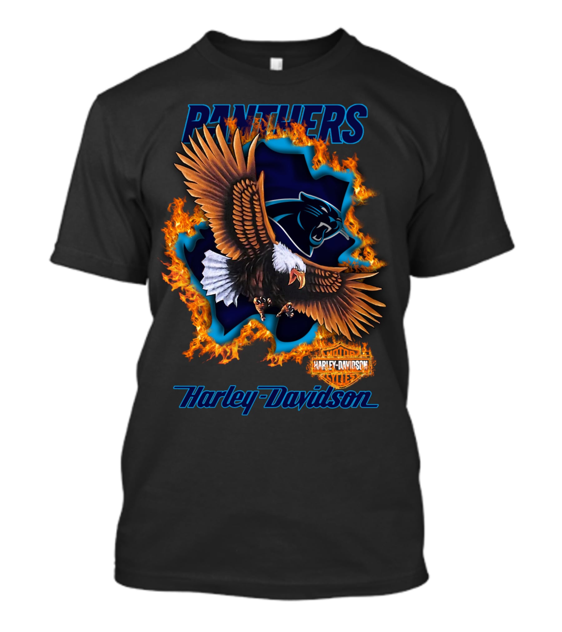 Panthers Harley Davidson Nfl 84 Carolina Eagles T-Shirt
