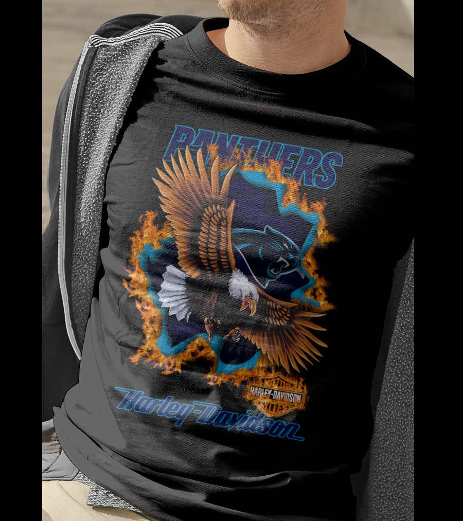 Panthers Harley Davidson Nfl 84 Carolina Eagles T-Shirt