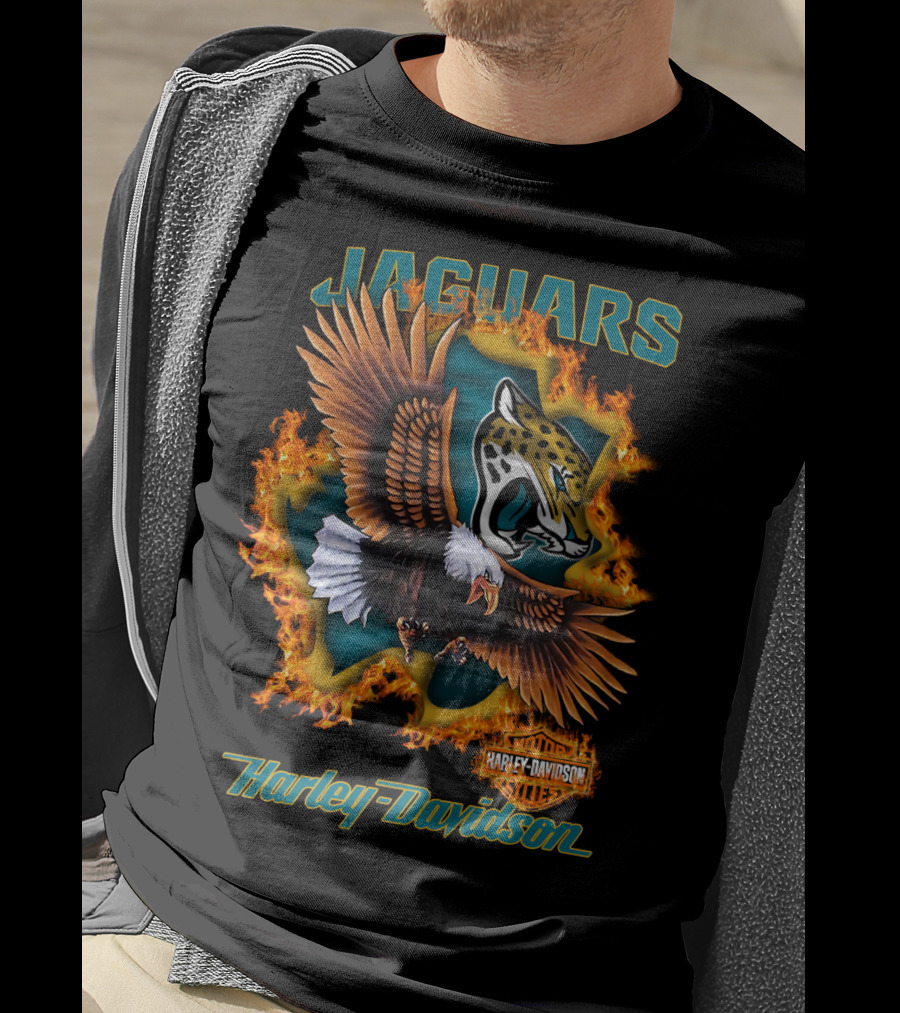 Jaguars 84 Harley Davidson Nfl Jacksonville T-Shirt