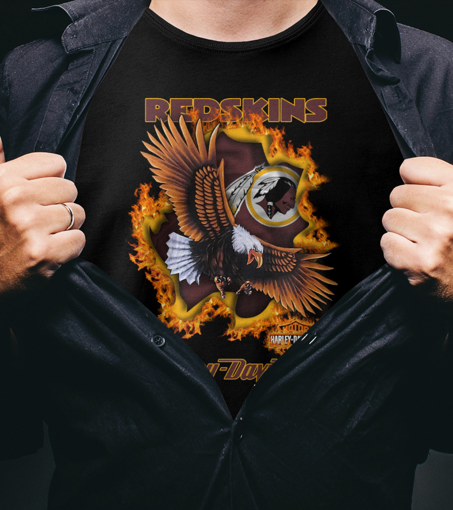 Redskins Eagle Harley Davidson Nfl 84 Washington T-Shirt
