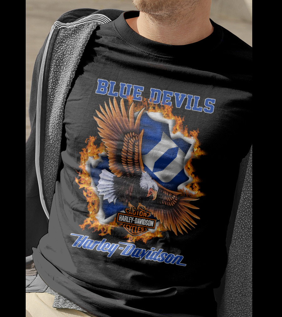 Blue Devils Harley Davidson Ncaa Duke 04.08 T-Shirt