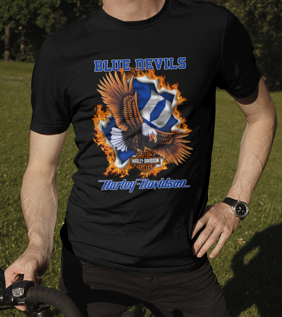 Blue Devils Harley Davidson Ncaa Duke 04.08 T-Shirt