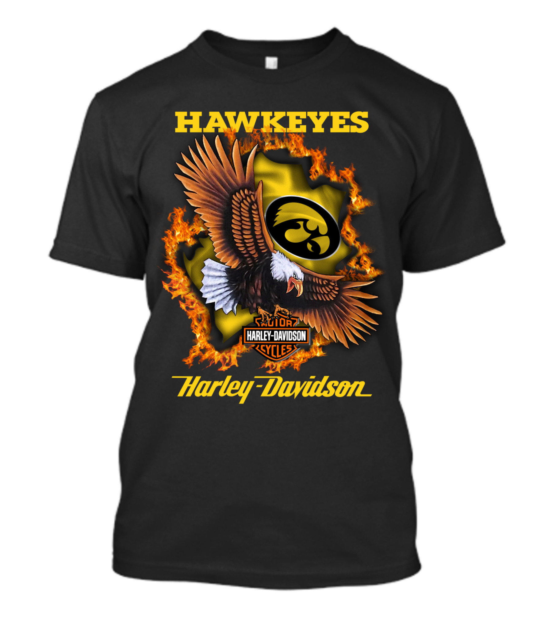 Hawkeyes Harley Davidson Cycles Hd Ncaa 04.08 Iowa Hawkeyes T-Shirt