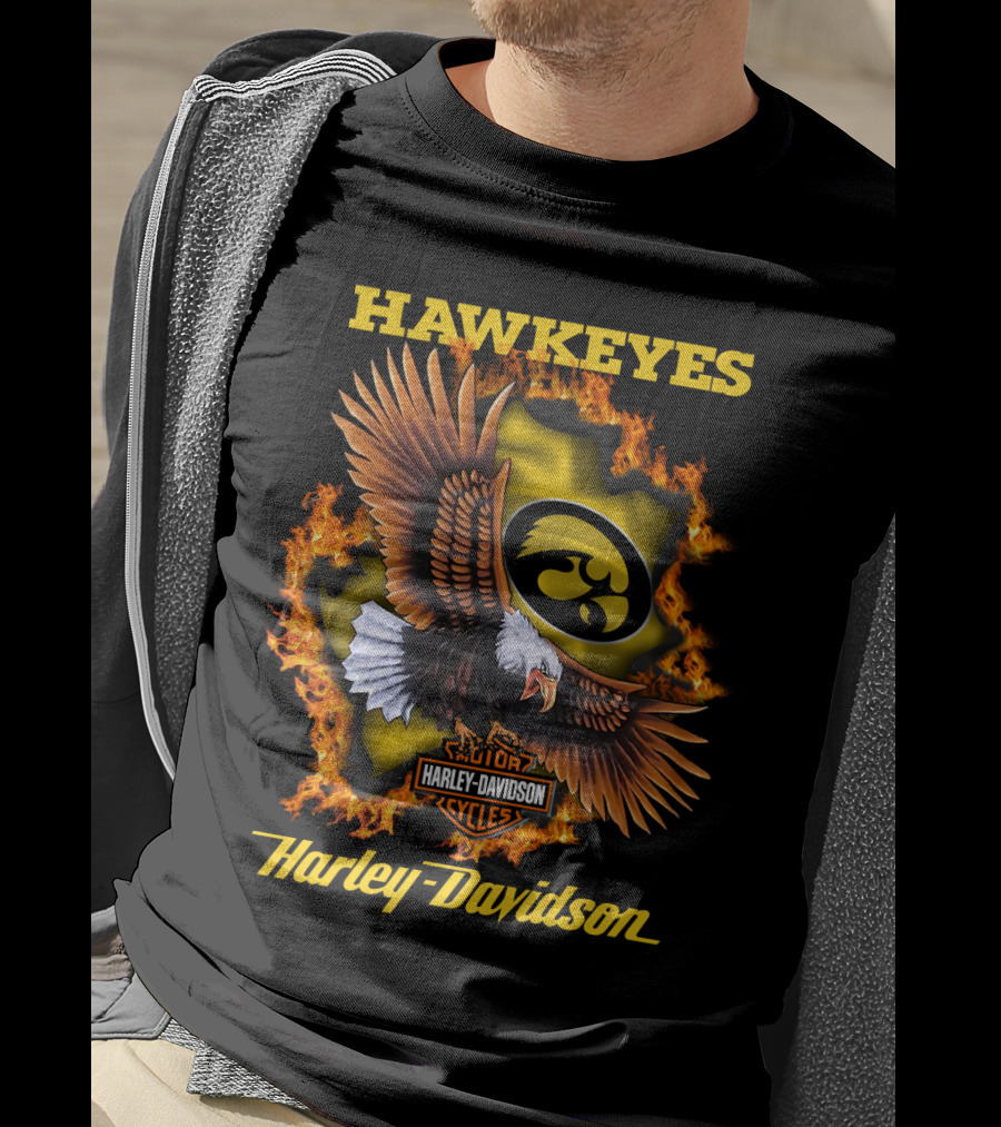 Hawkeyes Harley Davidson Cycles Hd Ncaa 04.08 Iowa Hawkeyes T-Shirt