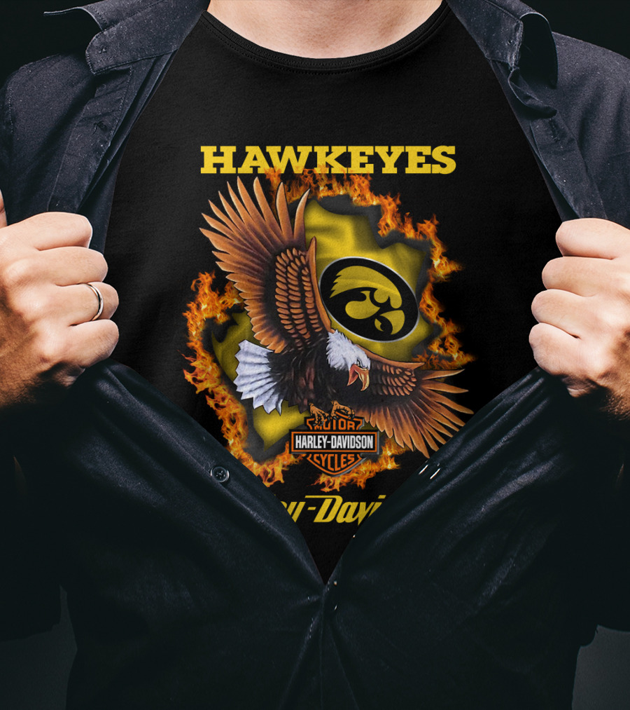 Hawkeyes Harley Davidson Cycles Hd Ncaa 04.08 Iowa Hawkeyes T-Shirt