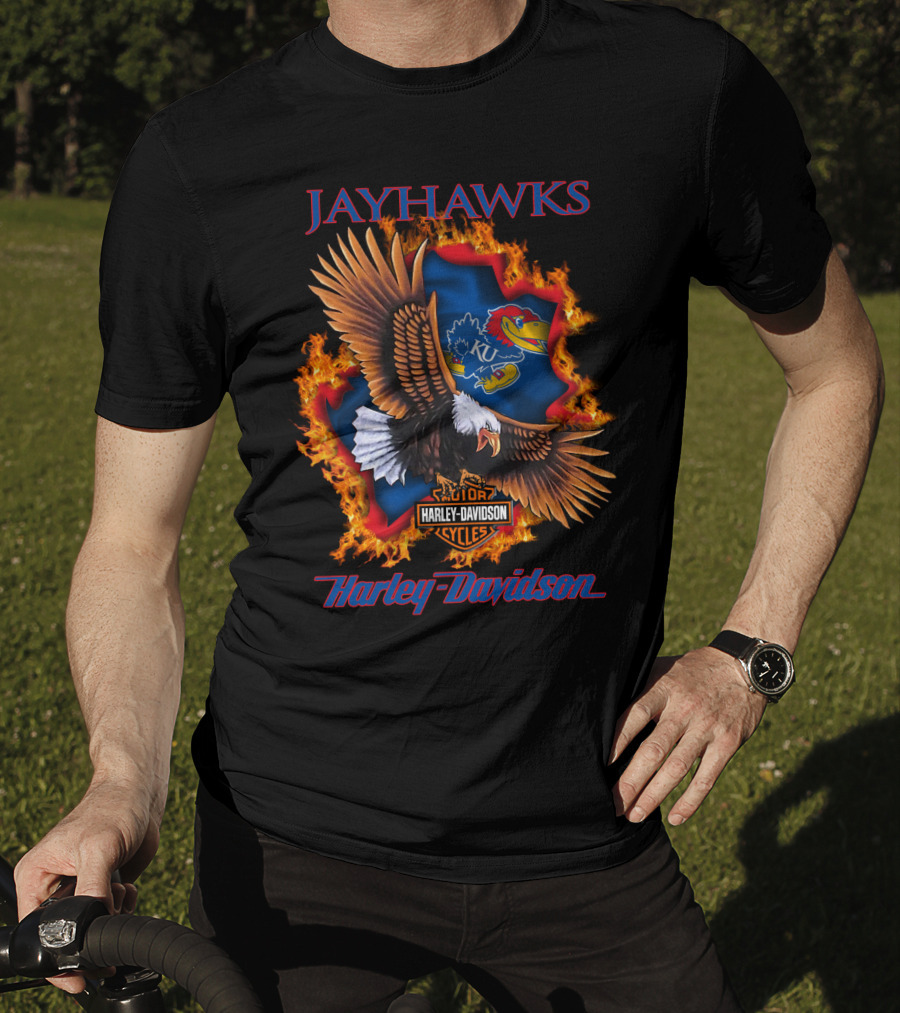 Jayhawks Harley Davidson Ncaa Kansas 04 Kansas Jayhawks T-Shirt