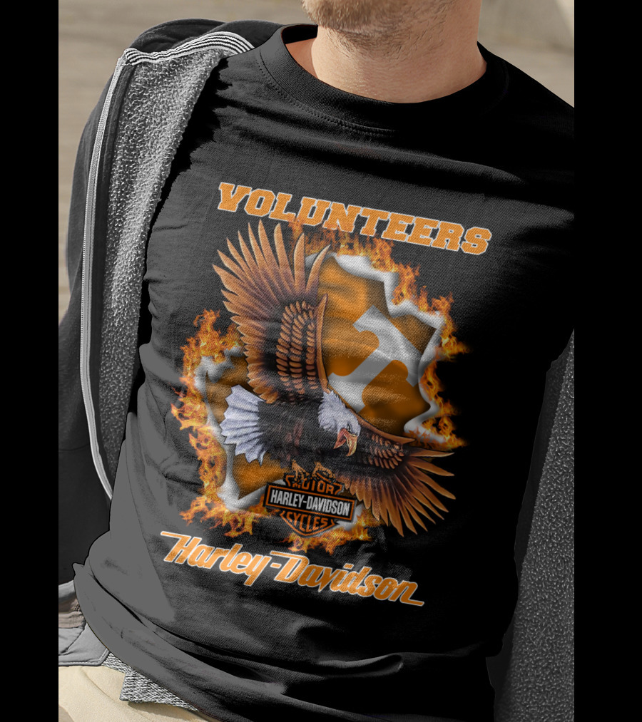 Volunteers Harley Davidson Eagle Tennessee Volunteers T-Shirt