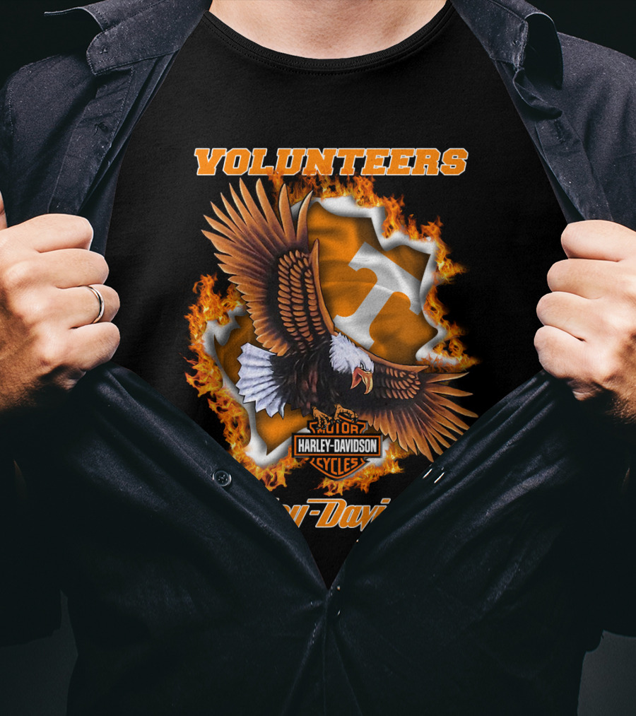 Volunteers Harley Davidson Eagle Tennessee Volunteers T-Shirt