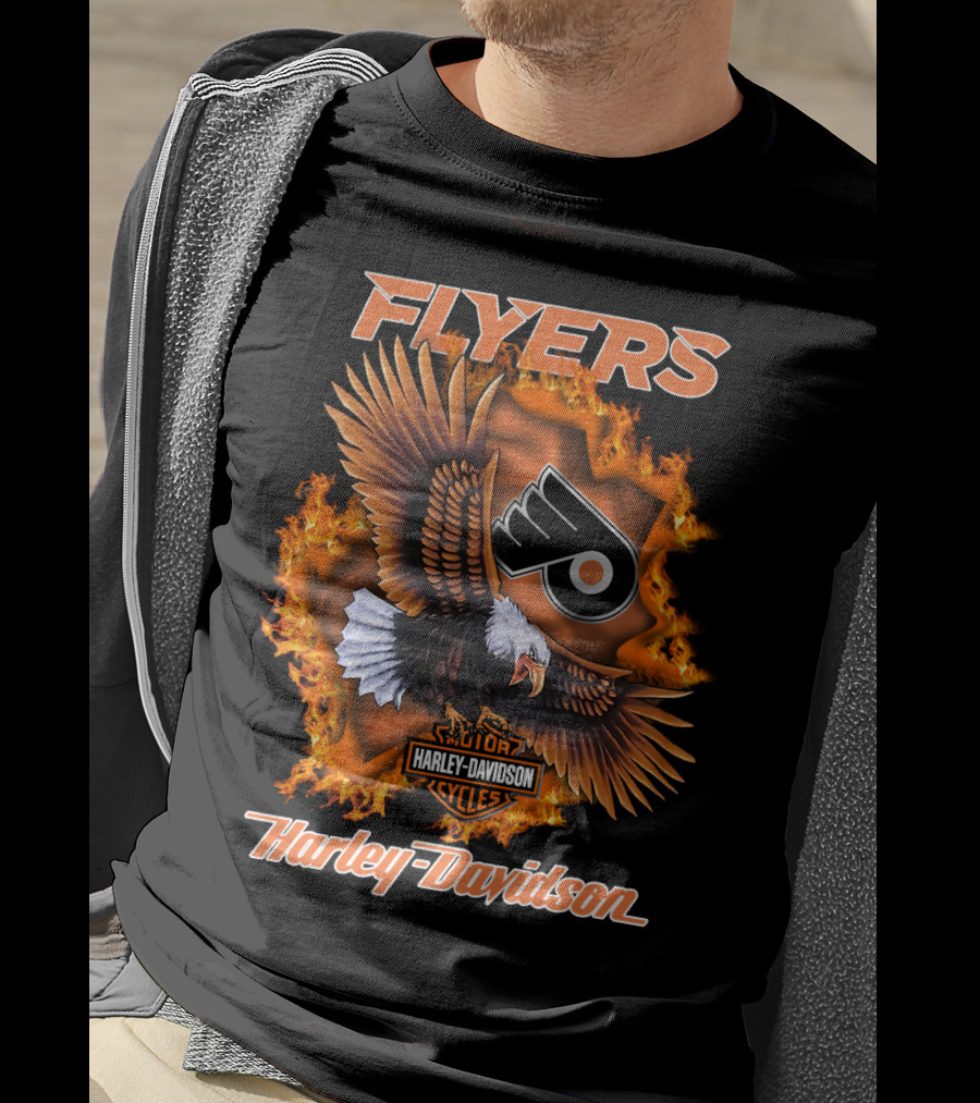 Flyers Harley Davidson Philadelphia Flyers Nhl 1204 T-Shirt