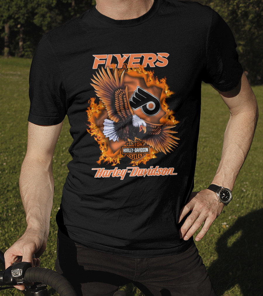 Flyers Harley Davidson Philadelphia Flyers Nhl 1204 T-Shirt