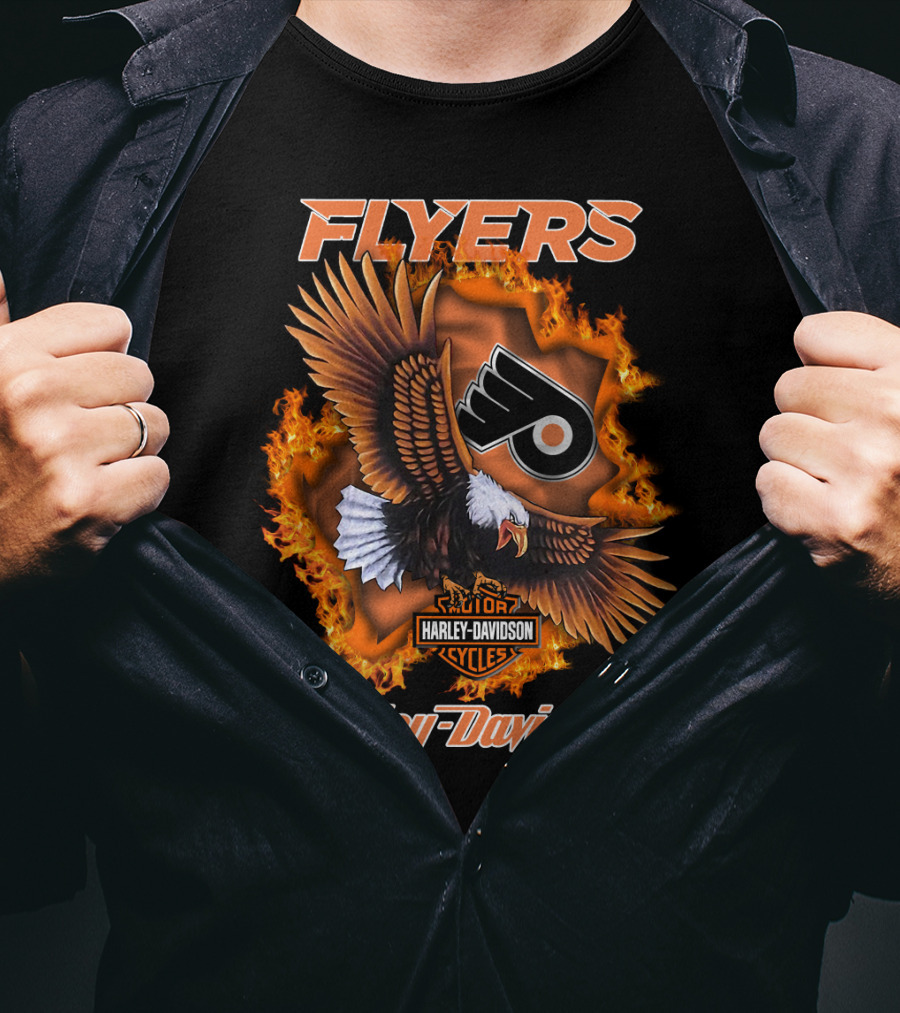 Flyers Harley Davidson Philadelphia Flyers Nhl 1204 T-Shirt