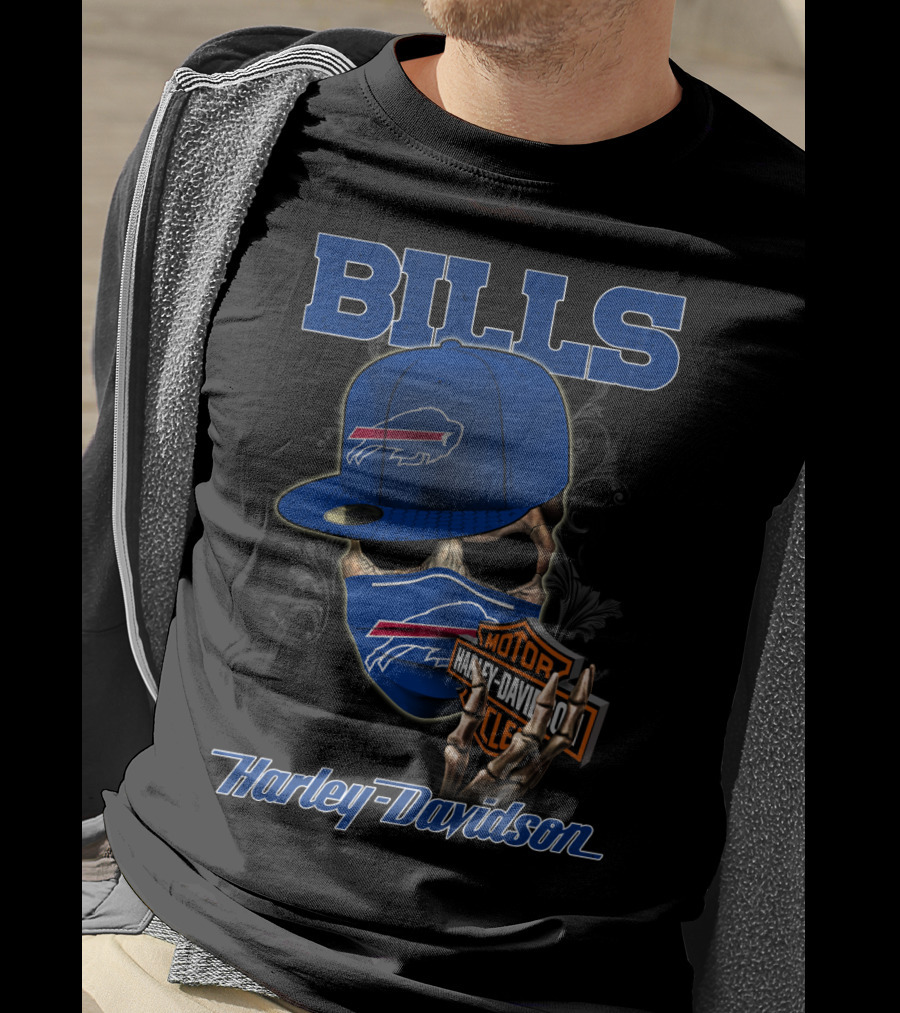 Bills Harley Davidson Nfl Buffalo Bills Harley Davidson Motorcycles T-Shirt