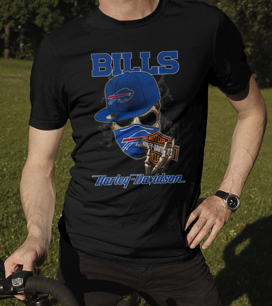 Bills Harley Davidson Nfl Buffalo Bills Harley Davidson Motorcycles T-Shirt