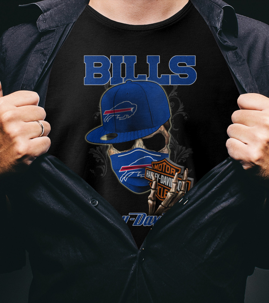 Bills Harley Davidson Nfl Buffalo Bills Harley Davidson Motorcycles T-Shirt