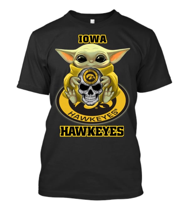 Iowa Hawkeyes Yd1404 Baby Alien With Skull T-Shirt