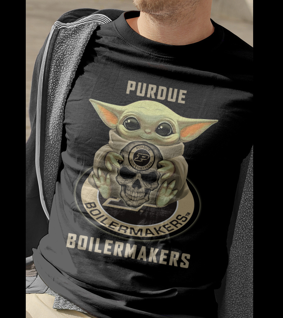 Purdue Boilermakers Yd1404 Baby Alien Skull T-Shirt
