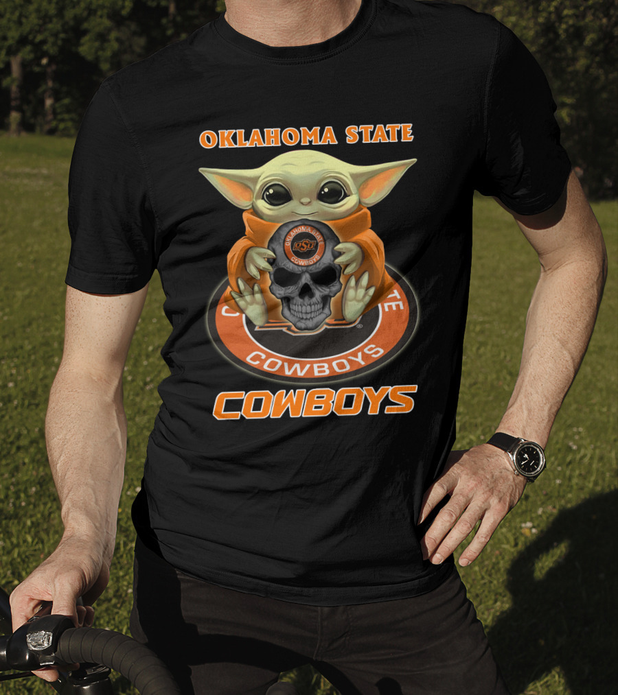 Oklahoma State Cowboys Baby Alien Holding Osu Skull T-Shirt