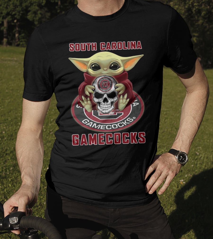 South Carolina Gamecocks Yd1404 Baby Alien Skull Circle T-Shirt