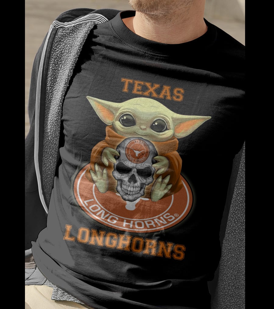 Texas Longhorns Baby Creature With Skull And Orange T-Shirt