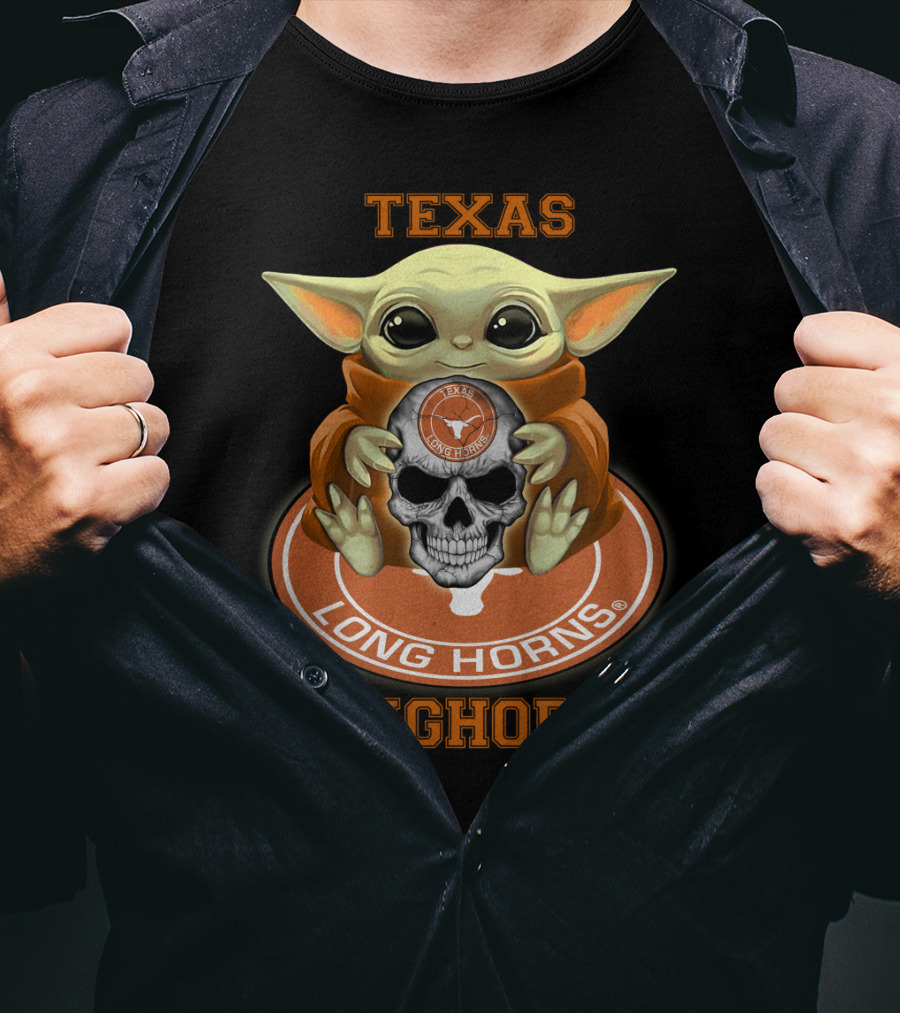 Texas Longhorns Baby Creature With Skull And Orange T-Shirt