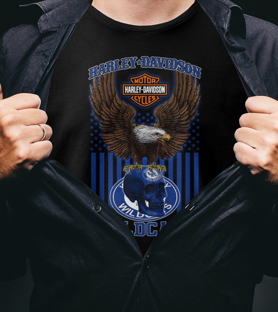 Harley Davidson Motor Cycles Eagle Wildcats T-Shirt