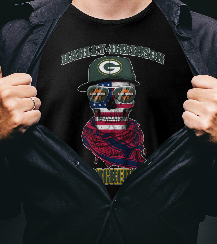 Harley Davidson Packers Nfl Green Bay Usa T-Shirt