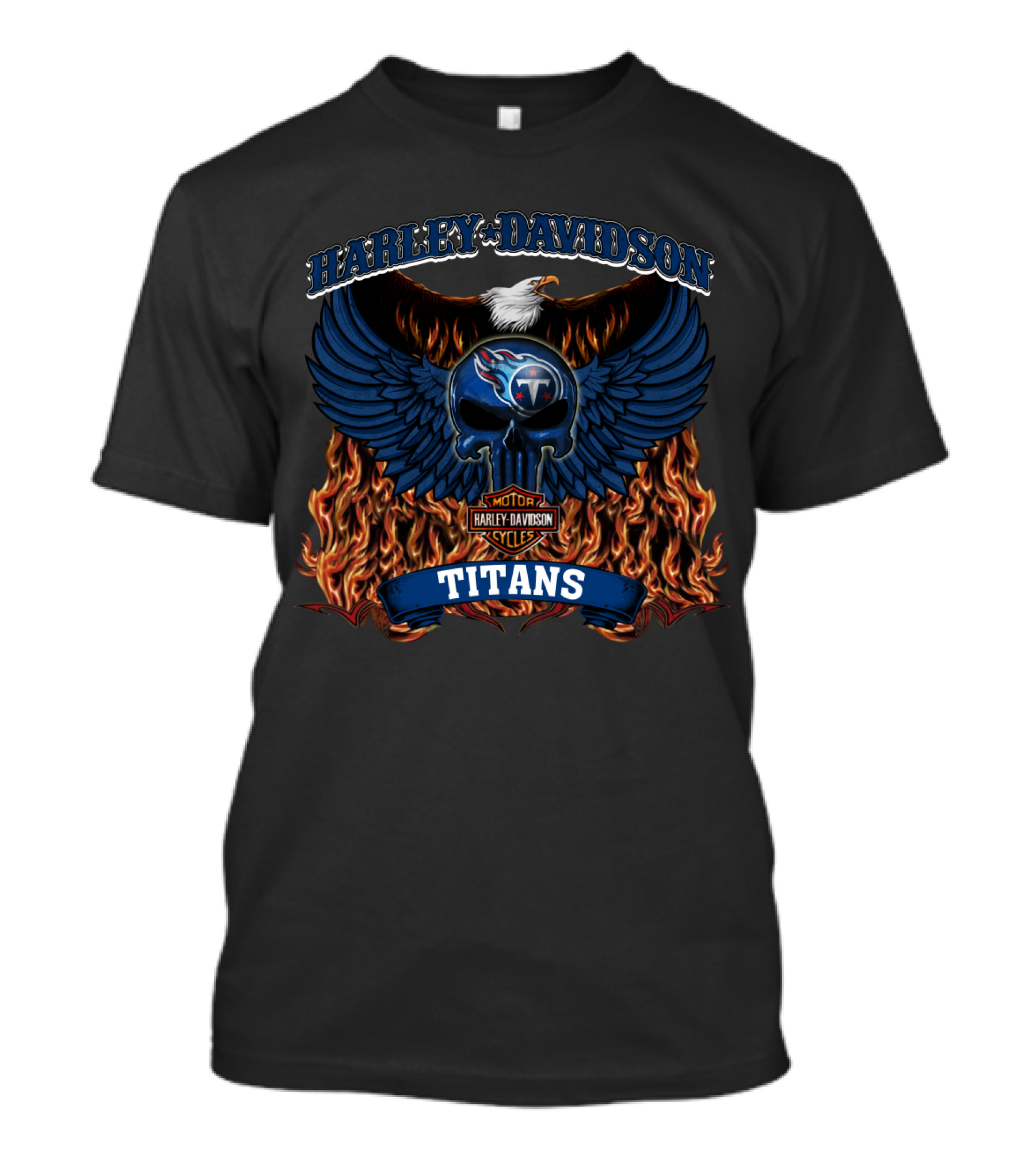 Harley Davidson Motorcycles Tennessee Titans Nfl T-Shirt