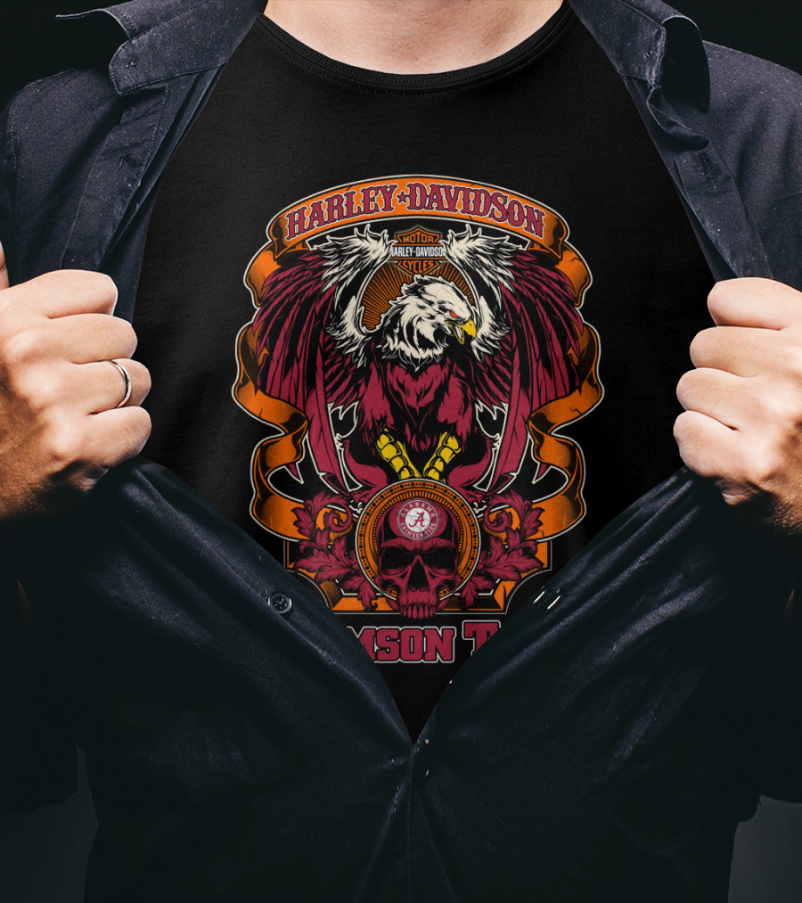 Harley Davidson Crimson Tide Ncaa Alabama T-Shirt