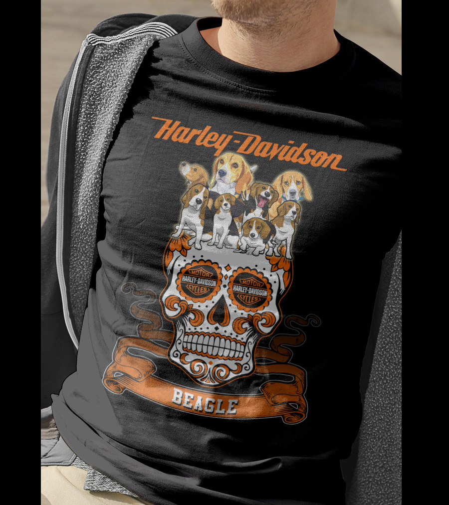 Harley Davidson Motor Cycles Beagle T-Shirt