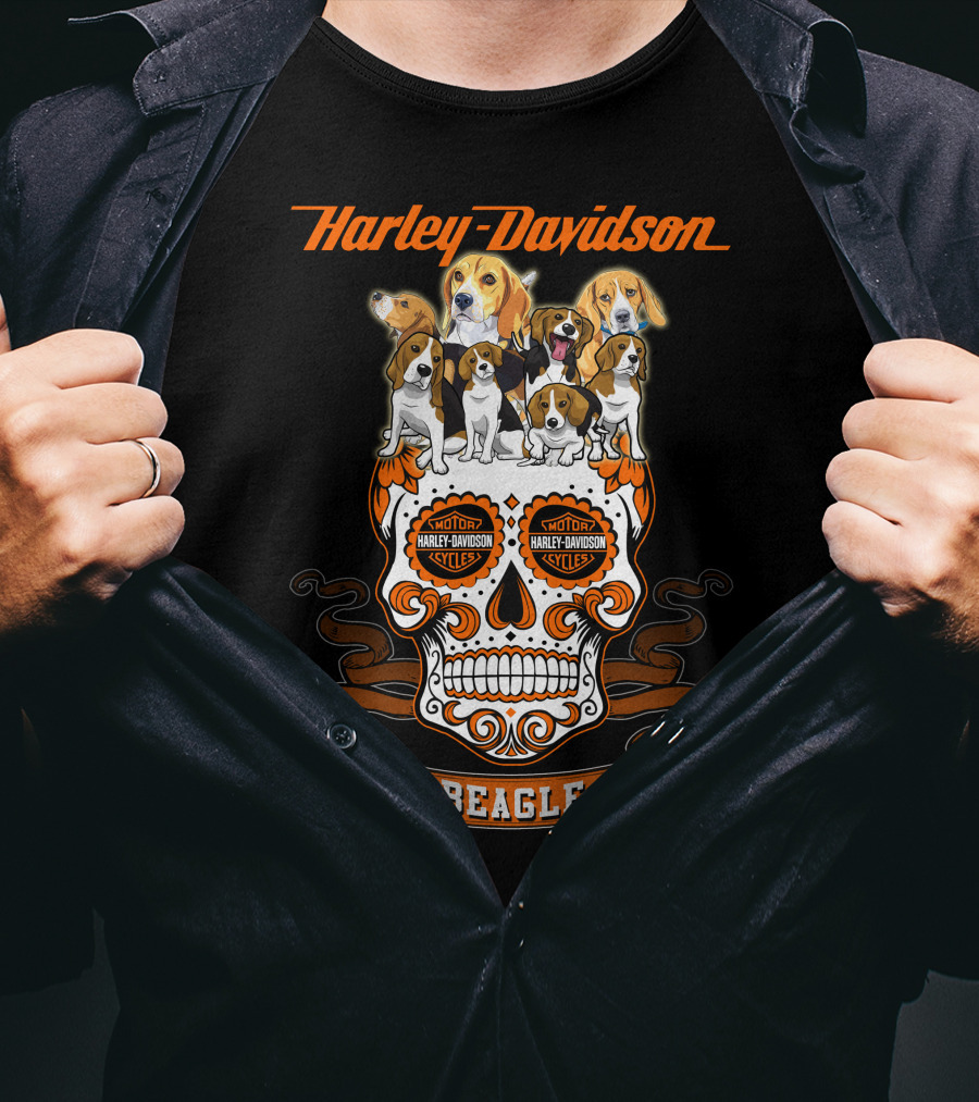 Harley Davidson Motor Cycles Beagle T-Shirt