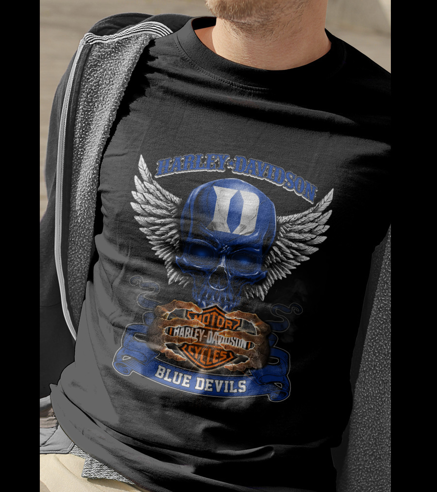 Harley Davidson Blue Devils Motorcycles Duke T-Shirt